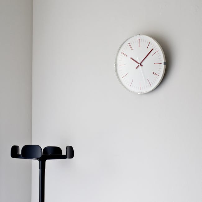 Draw Wall Clock (Dome) - Red - 1