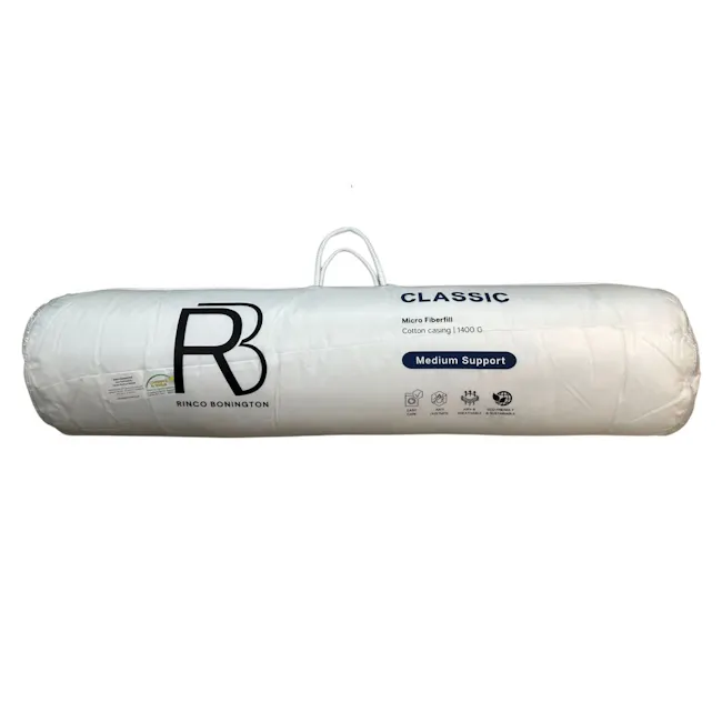 Rinco Bonington Classic Bolster (2 Types) - 6 - Micro fiber, medium support, eco-friendly, cotton casing, easy care