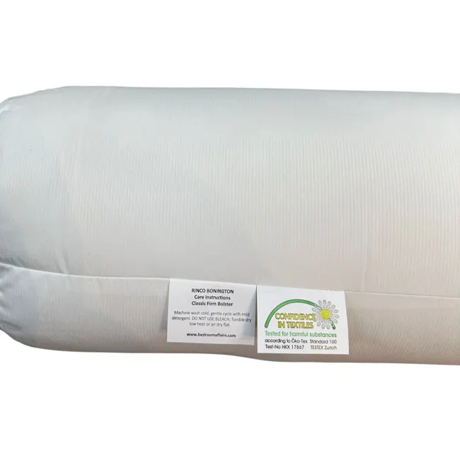 Rinco Bonington Classic Bolster (2 Types) - 5 - Bedding product with care instructions and testing information, Textile