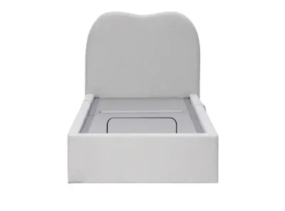 Lyra Super Single Bed - Grey Boucle (frame only)