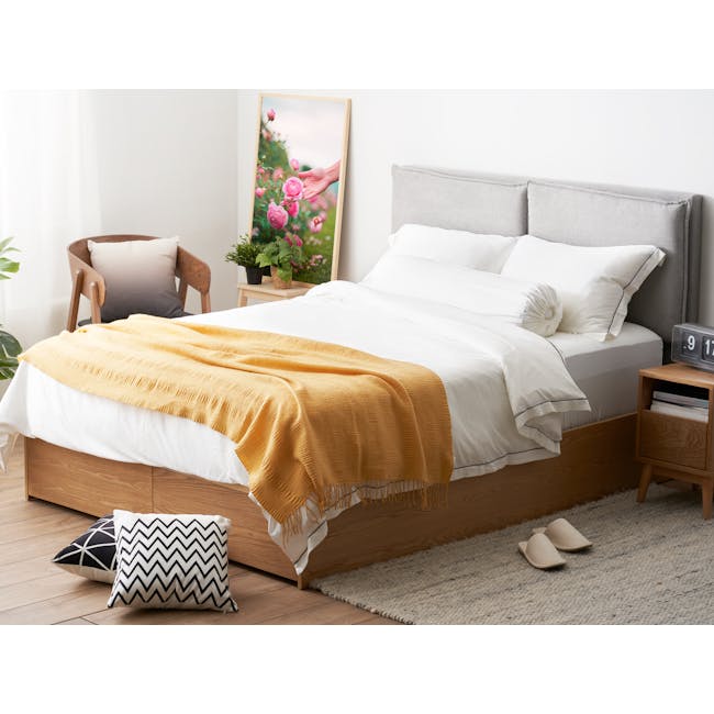 Erin Bamboo Duvet Cover 4-pc Set - Cloudy White (4 sizes) - 1