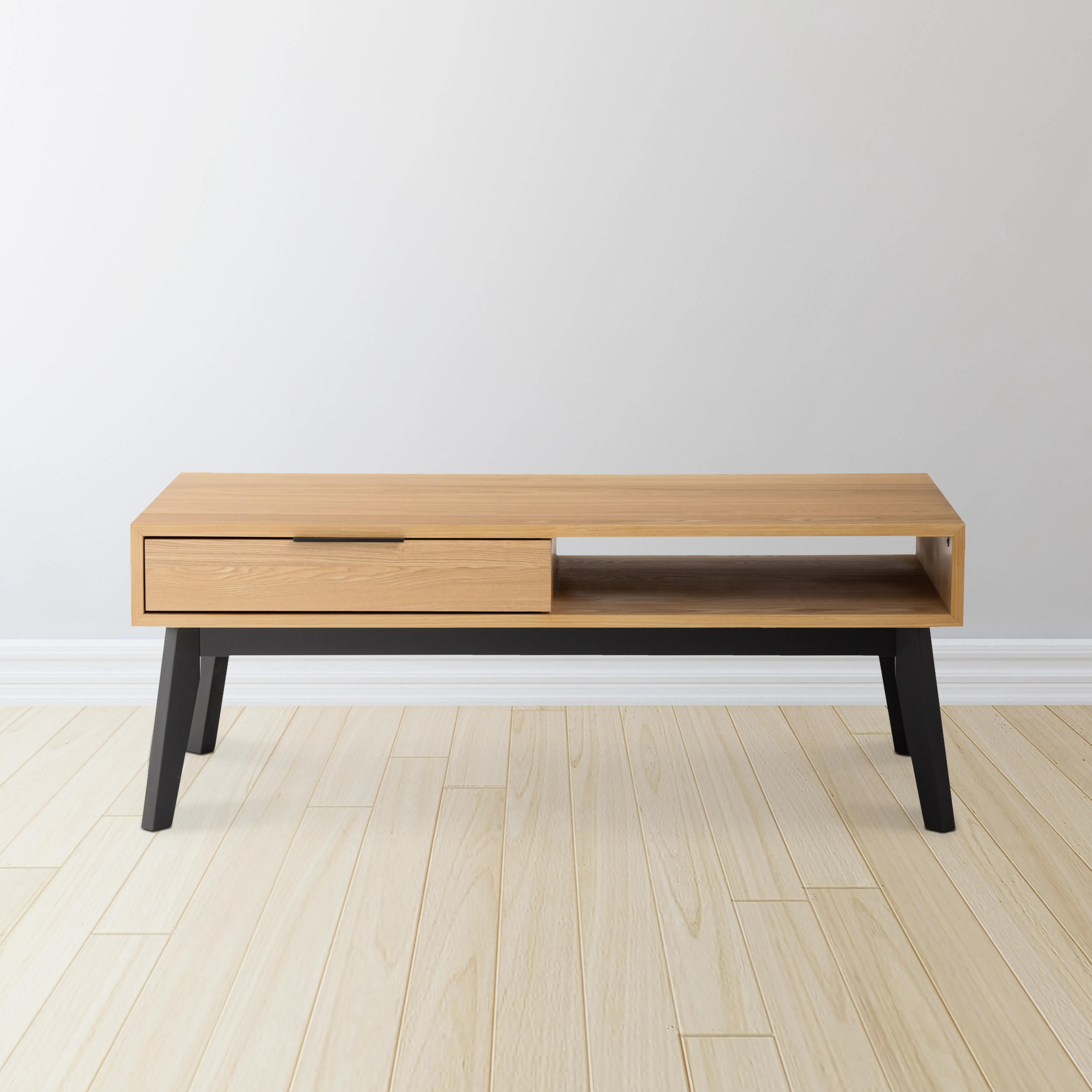 (As-is) Malton Single Drawer Coffee Table - Oak - 1 - 7