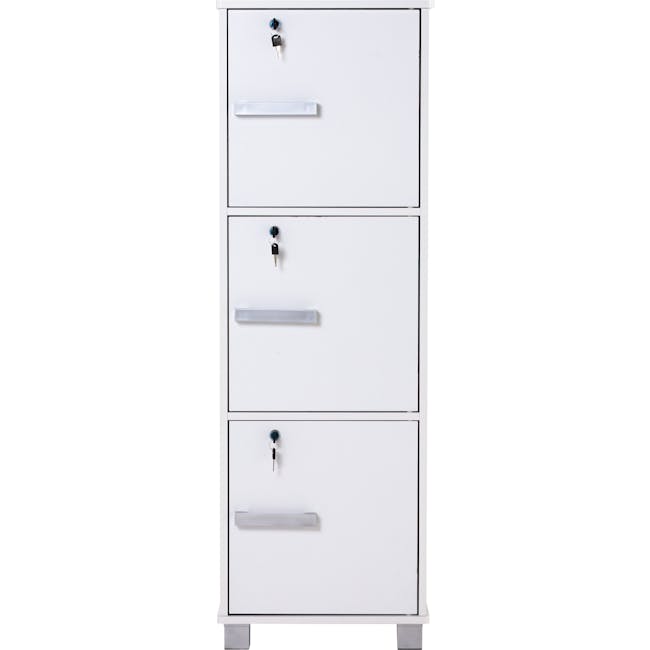 Naya 3 Door Cabinet - White - 3