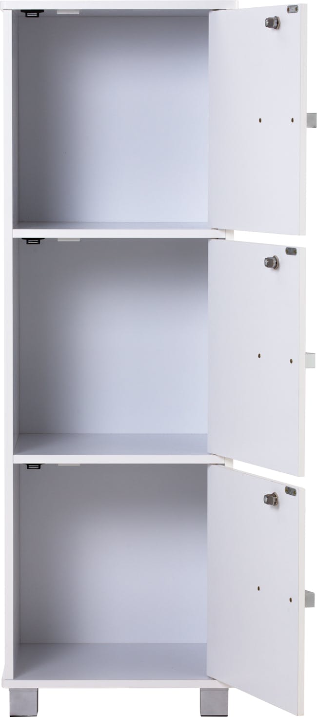 Naya 3 Door Cabinet - White - 4