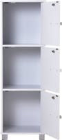 Naya 3 Door Cabinet - White - 4
