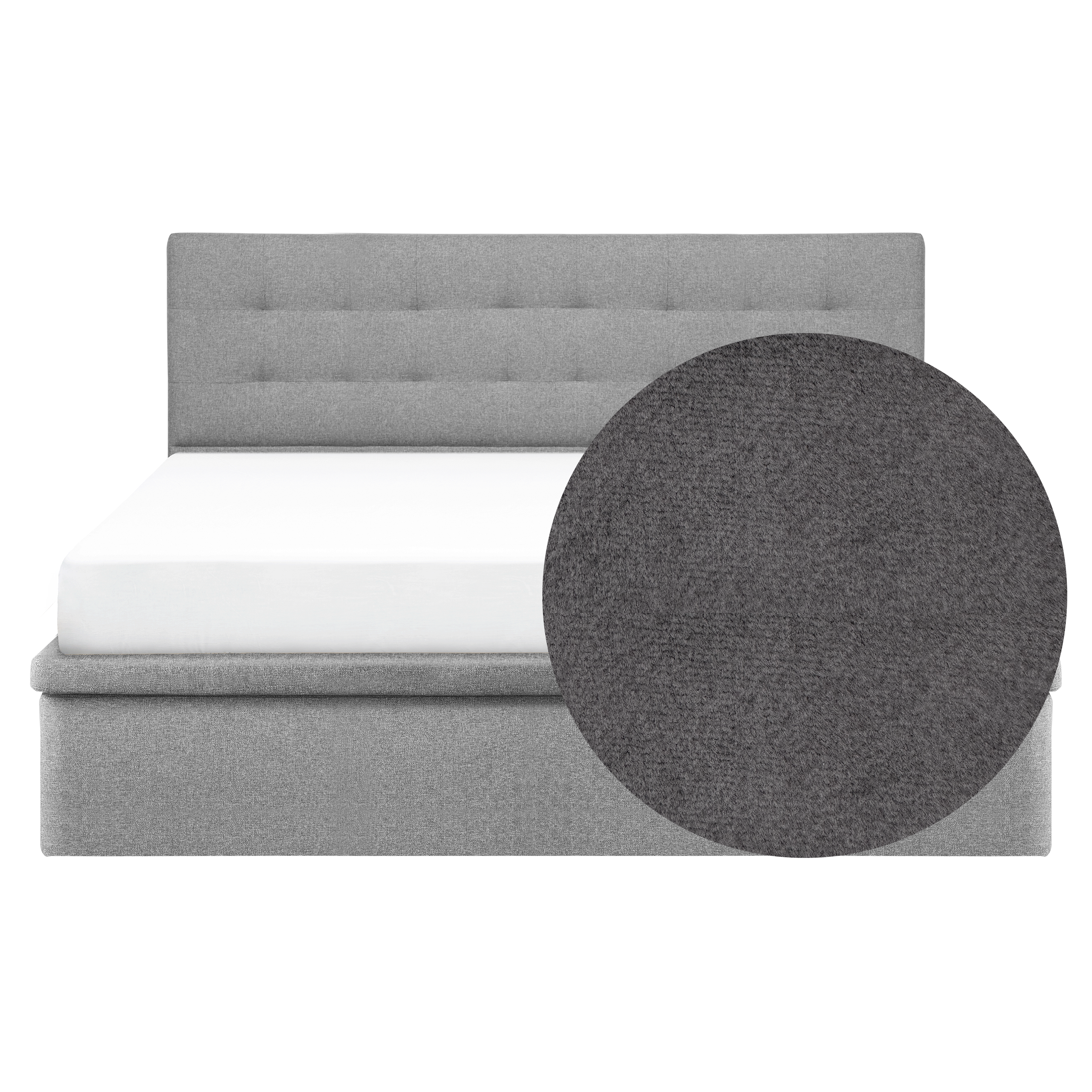 ESSENTIALS King Headboard Storage Bed - Shadow Grey (Pet Friendly)