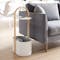 Hub Side Table with Storage - White, Natural - 1