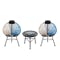 Acapulco 3-Piece Outdoor Side Table Set - Taupe, Black, Blue Mix