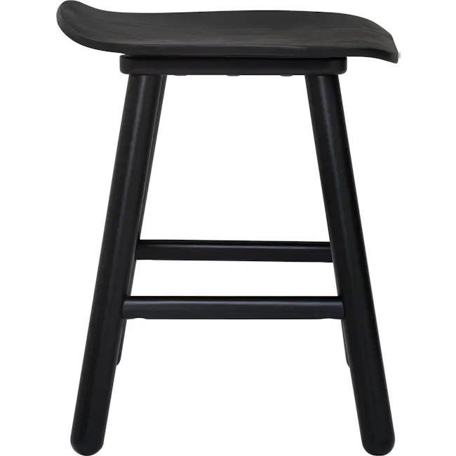 Kaito Stool - Black Ash - 4 - Black, modern, minimalist, sleek, contemporary, industrial, industrial-style, utilitarian