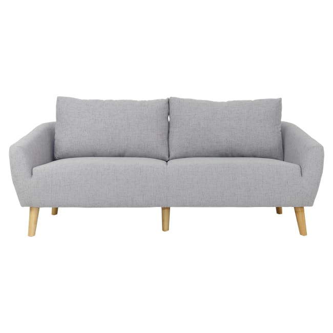 Hana 3 Seater Sofa with Hana Armchair - Light Grey - 2