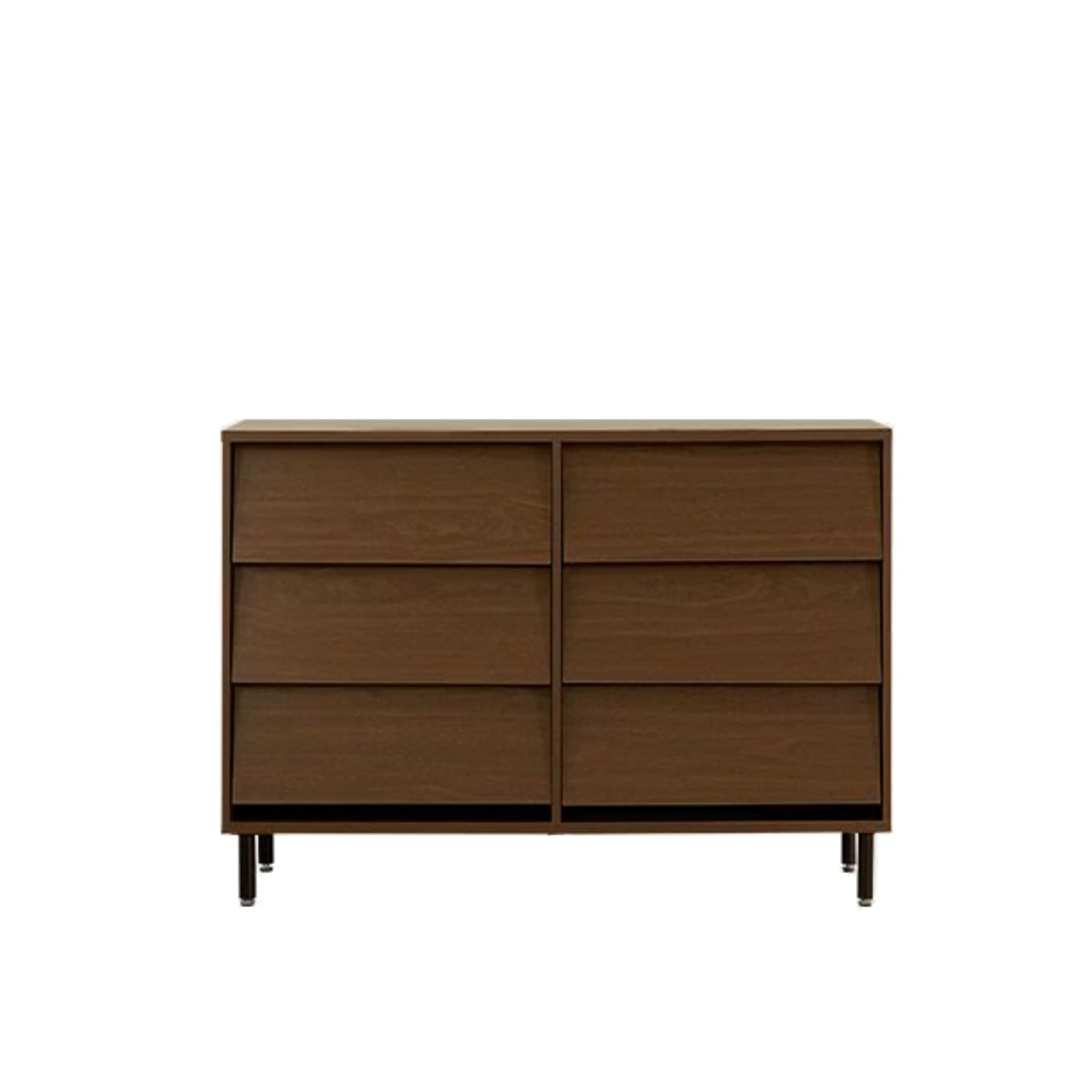Laura 6 Drawer Chest 1.2m - Walnut