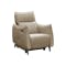 Cole Recliner Armchair - Beige (Genuine Cowhide + Faux Leather) - 2