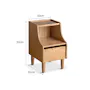 Lekka Narrow Bedside Table - Oak - 7