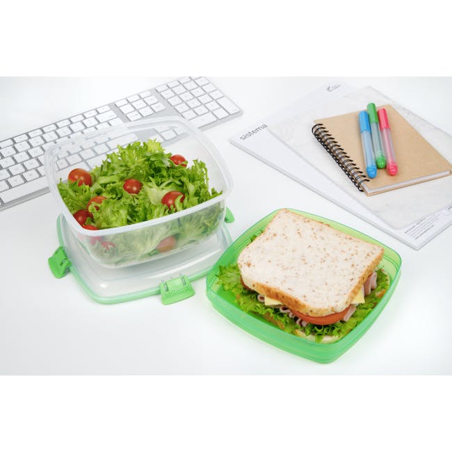 Sistema Salad N Sandwich To Go 1.63L - Green - 2