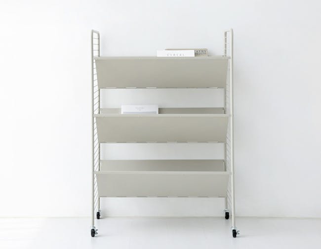 Ratner Bookshelf Trolley -  Beige - 3