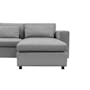 Wesley L-Shaped Sofa -  Ash Grey (Fully Removable Covers) - 5