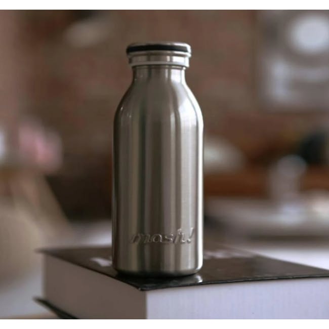 MOSH! Double-walled Stainless Steel Bottle 450ml -  Silver - 2