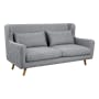 Luke 3 Seater Sofa - Grey (Scratch Resistant Fabric) - 1