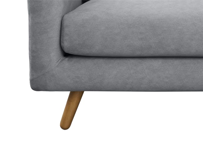 Luke 3 Seater Sofa - Grey (Scratch Resistant Fabric) - 5