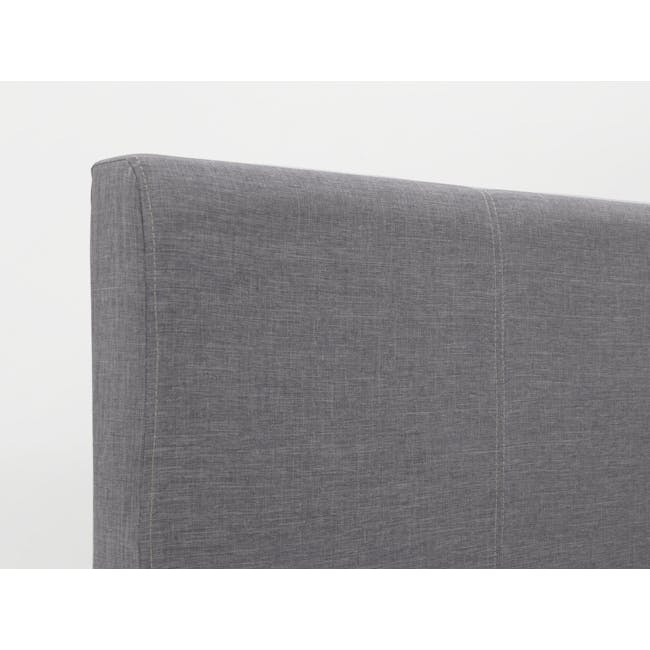 ESSENTIALS Single Headboard Divan Bed - Grey (Fabric) - 5