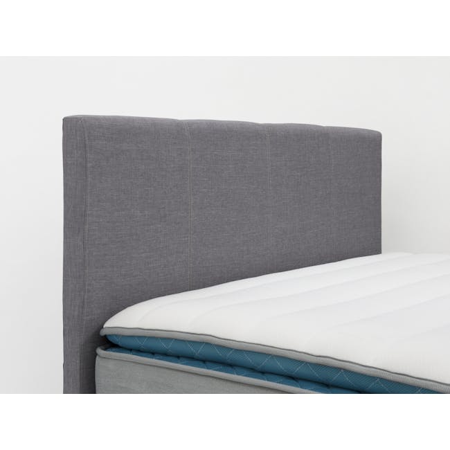 ESSENTIALS Single Headboard Divan Bed - Smoke (Fabric) - 7