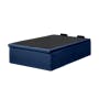 ESSENTIALS Single Storage Bed - Navy Blue (Faux Leather) - 5