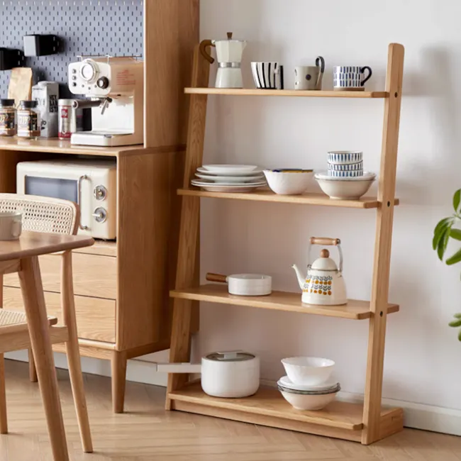 Hibana Leaning Display Bookshelf 0.8m - Walnut - 6