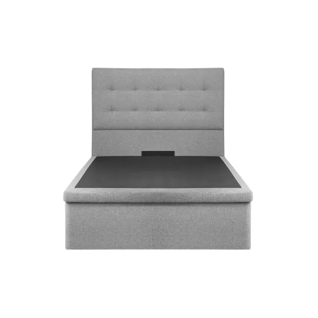 ESSENTIALS Super Single Headboard Storage Bed - Mink Grey (Pet Friendly) - 2 - Modern upholstered bench, minimalist design