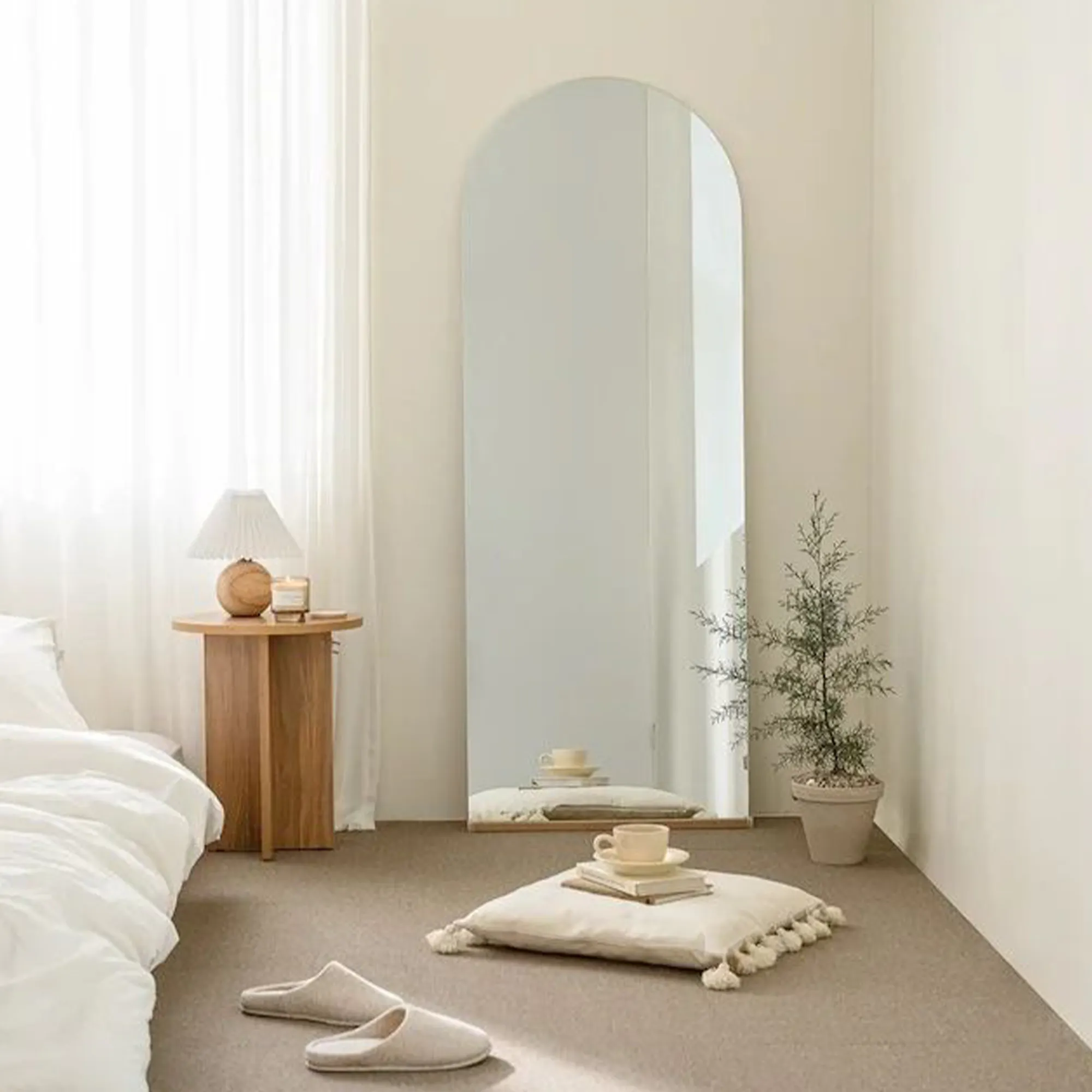 (As-is) Ulyssa Arched Standing Floor Wall Mirror (3 Sizes) - 50 x 160 cm - 26