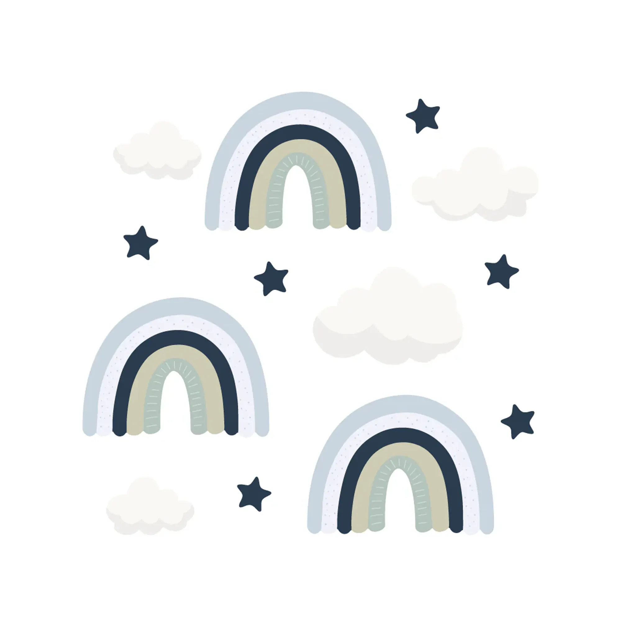 Urban Li’l Dreamy Rainbow Night Sky Fabric Decal
