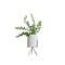 Faux Eucalyptus with Planter on Stand 32 cm - White, Brass Legs - 0