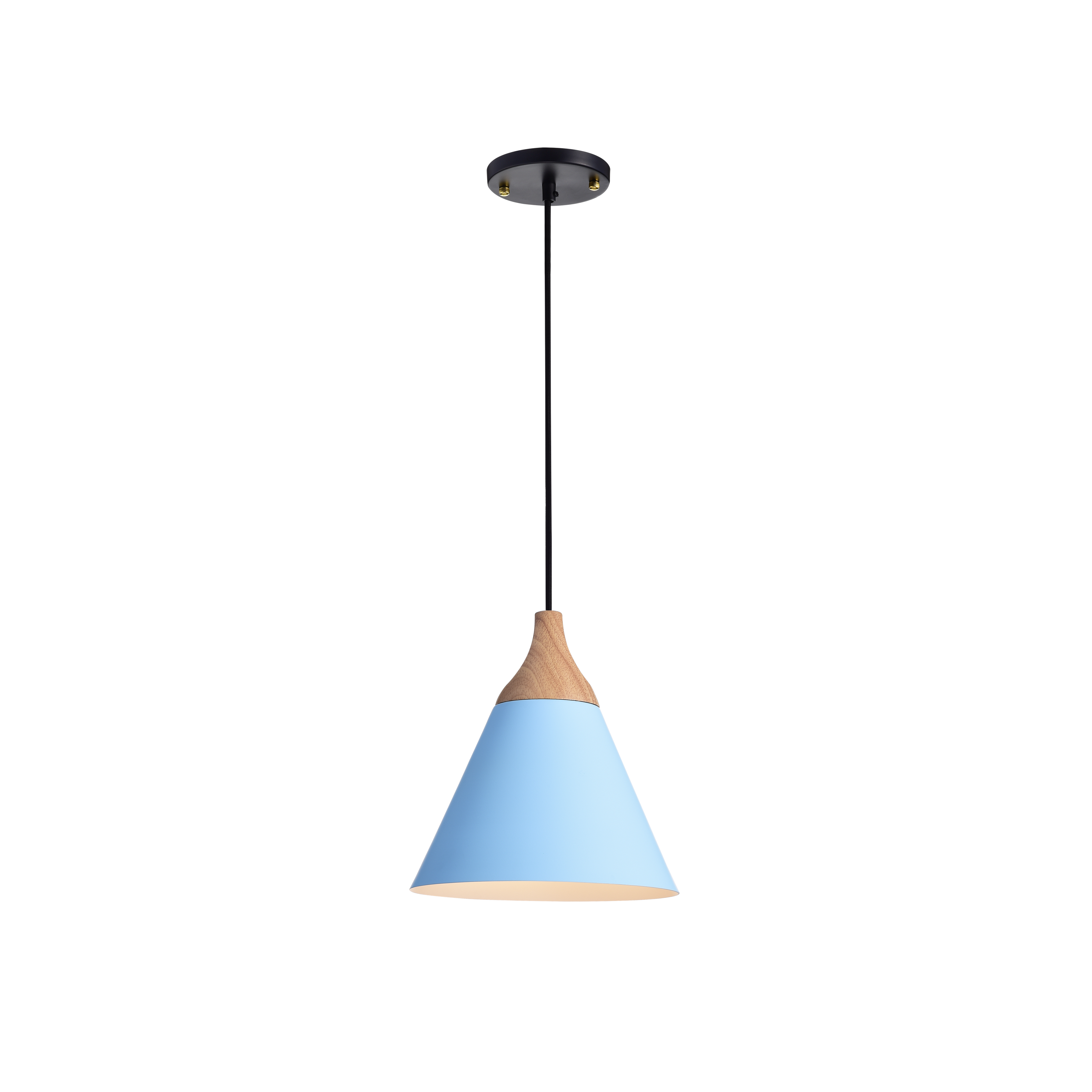 blue and white pendant light