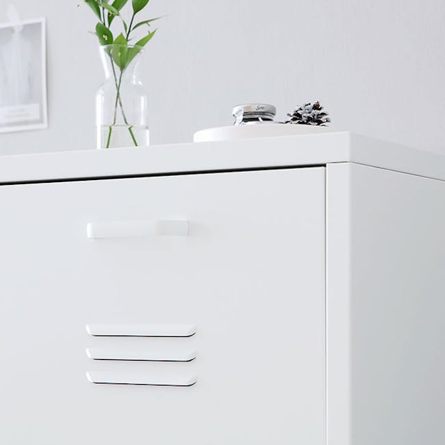 Olavi 3 TIer Metal Cabinet - White - 9
