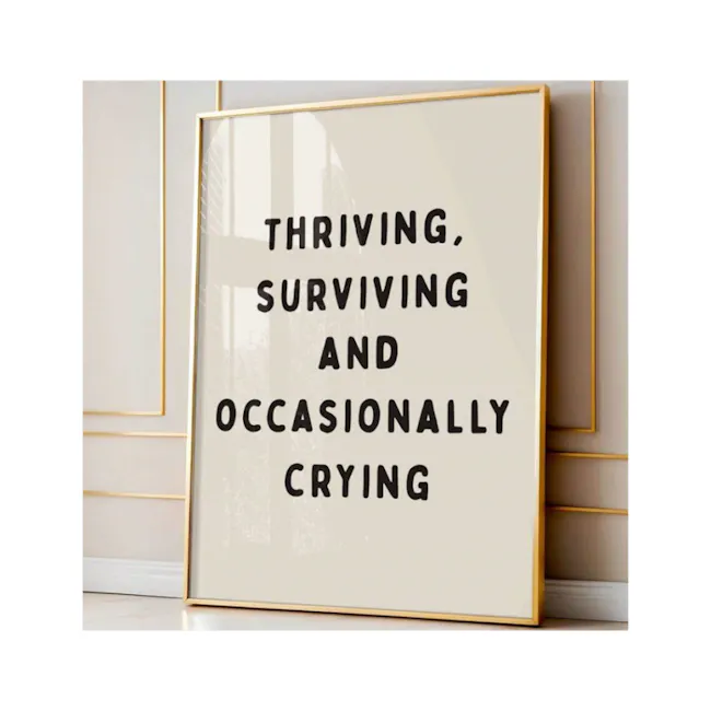 Thriving Surviving Quote Canvas Poster 30 x 40 cm - 11