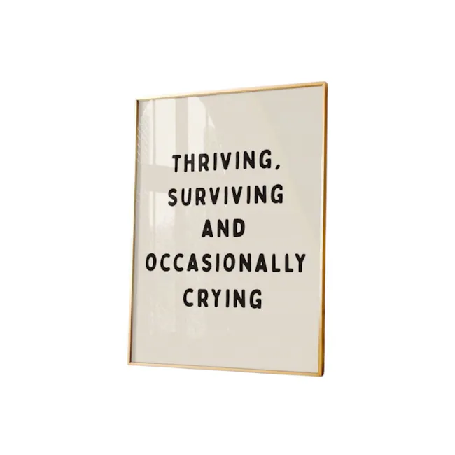 Thriving Surviving Quote Canvas Poster 30 x 40 cm - 9