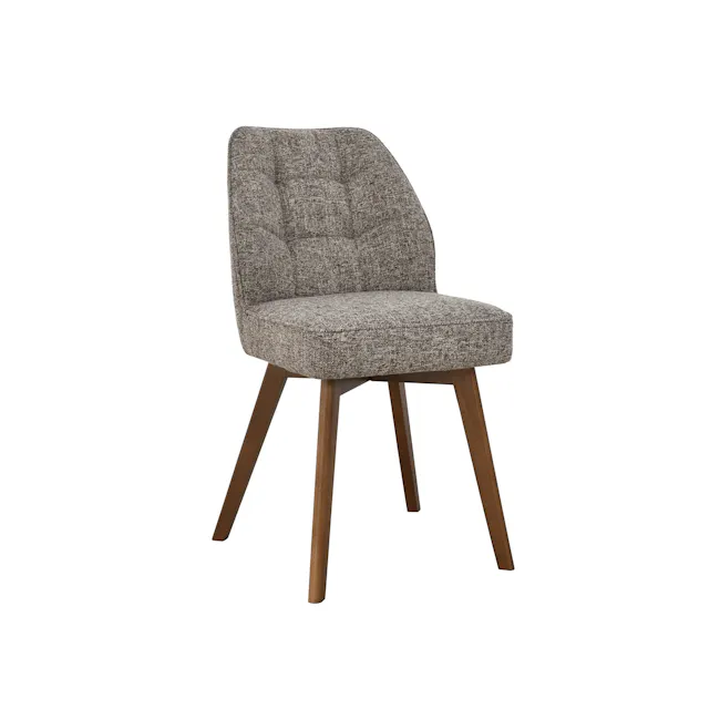 Vilda Dining Chair - Walnut, Grey - 1