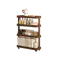 Fika 4-Tier Narrow Trolley 0.6m - Walnut