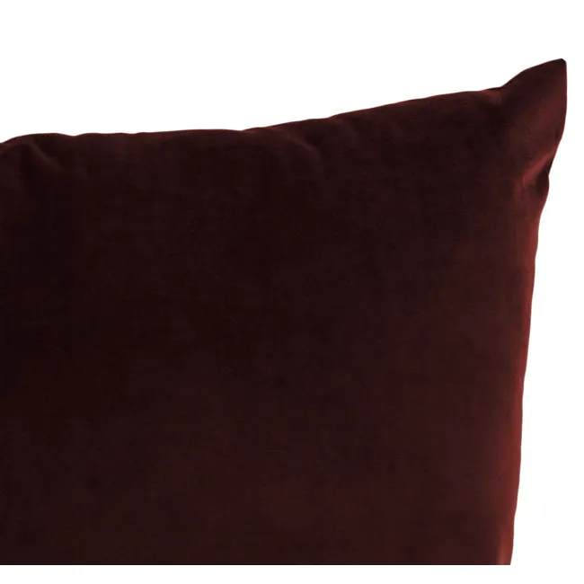 Alyssa Velvet Cushion Cover - Burgundy - 5 - Velvet, plush, soft, luxurious, fabric, upholstery, comforter, throw