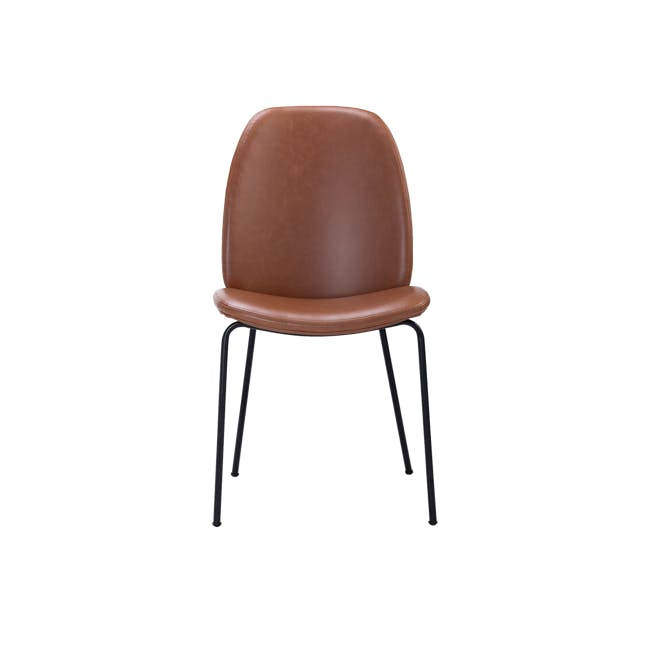 Anika Side Chair - Hazelnut (Faux Leather) - 2