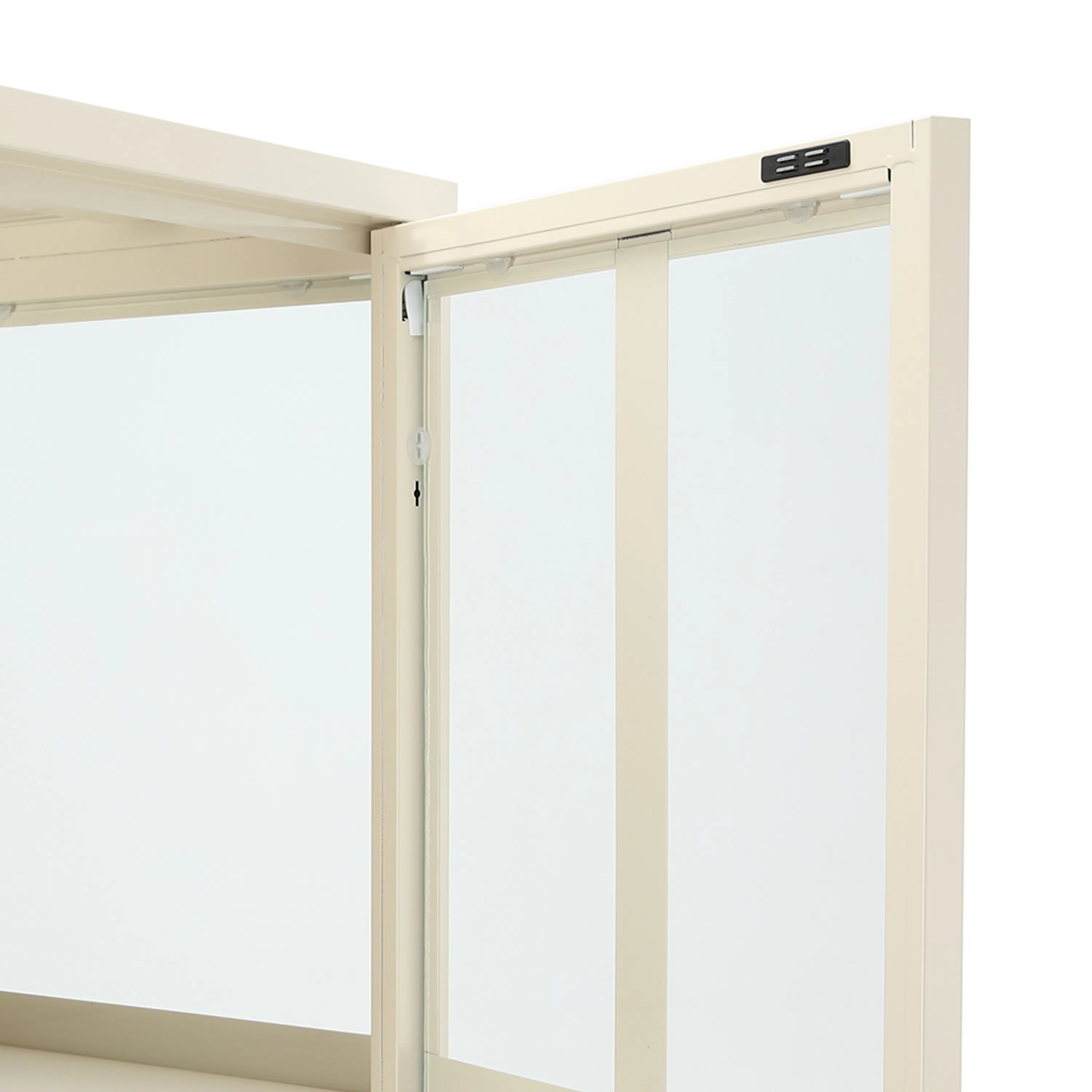 Shangri Tall Glass Cabinet - Cream - 10