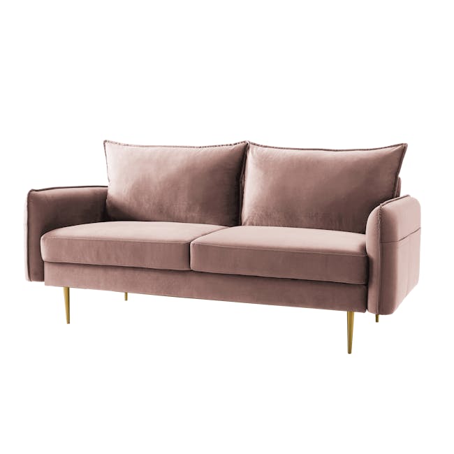 Alexa 3 Seater Sofa - Dusty Rose (Velvet) - 2