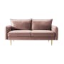 Alexa 3 Seater Sofa - Dusty Rose (Velvet) - 0