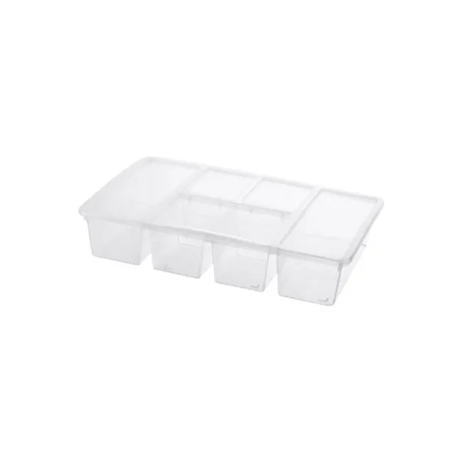ESSENTIALS Clear Compartment Storage Box - 1
