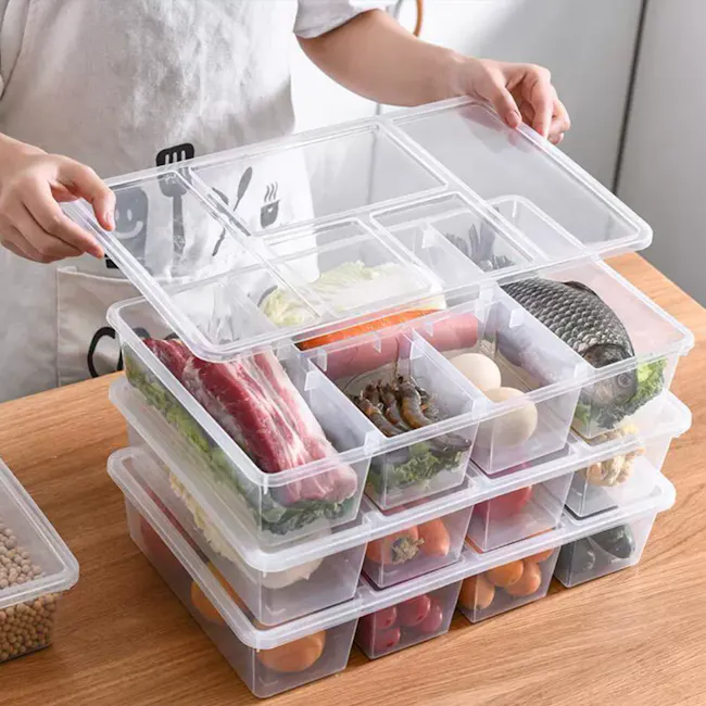 ESSENTIALS Clear Compartment Storage Box - 5