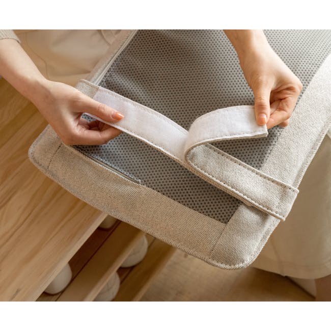 Hikaru Shoe Rack Bench 0.9m - 6 - fabric, fabric pouch, fabric bag, fabric straps, fabric straps on bag, fabric straps