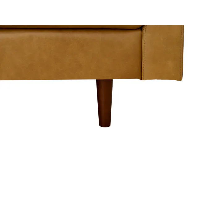 Nolan 3 Seater Sofa - Saddle Tan (Premium Aniline Leather) - 9 - Leather sofa upholstery, brown leather upholstery, wooden