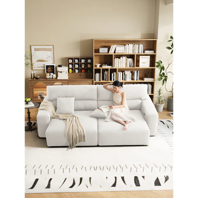Forte Right Arm Power Sliding Extension Sofa Unit - Pearl River (Scratch Resistant) - 8
