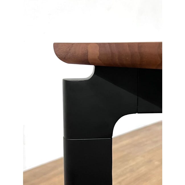Navid Dining Table 1.8m - Walnut, Black - 2
