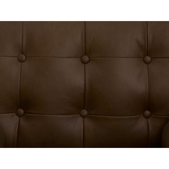 Denver Armchair with Adjustable Footrest - Cedar Brown (Genuine Leather) - 9