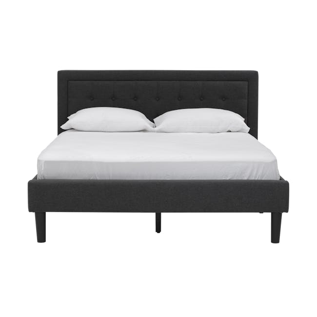 Hayden King Bed in Seal with 2 Carrie Bedside Tables - 1
